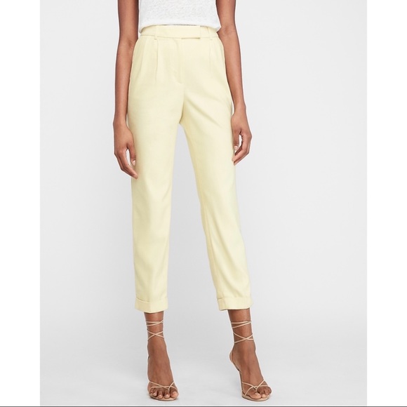 Express Pants - EXPRESS High Waisted Stretch Waistband Ankle Pant